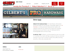 Tablet Screenshot of gilbertshardware.com